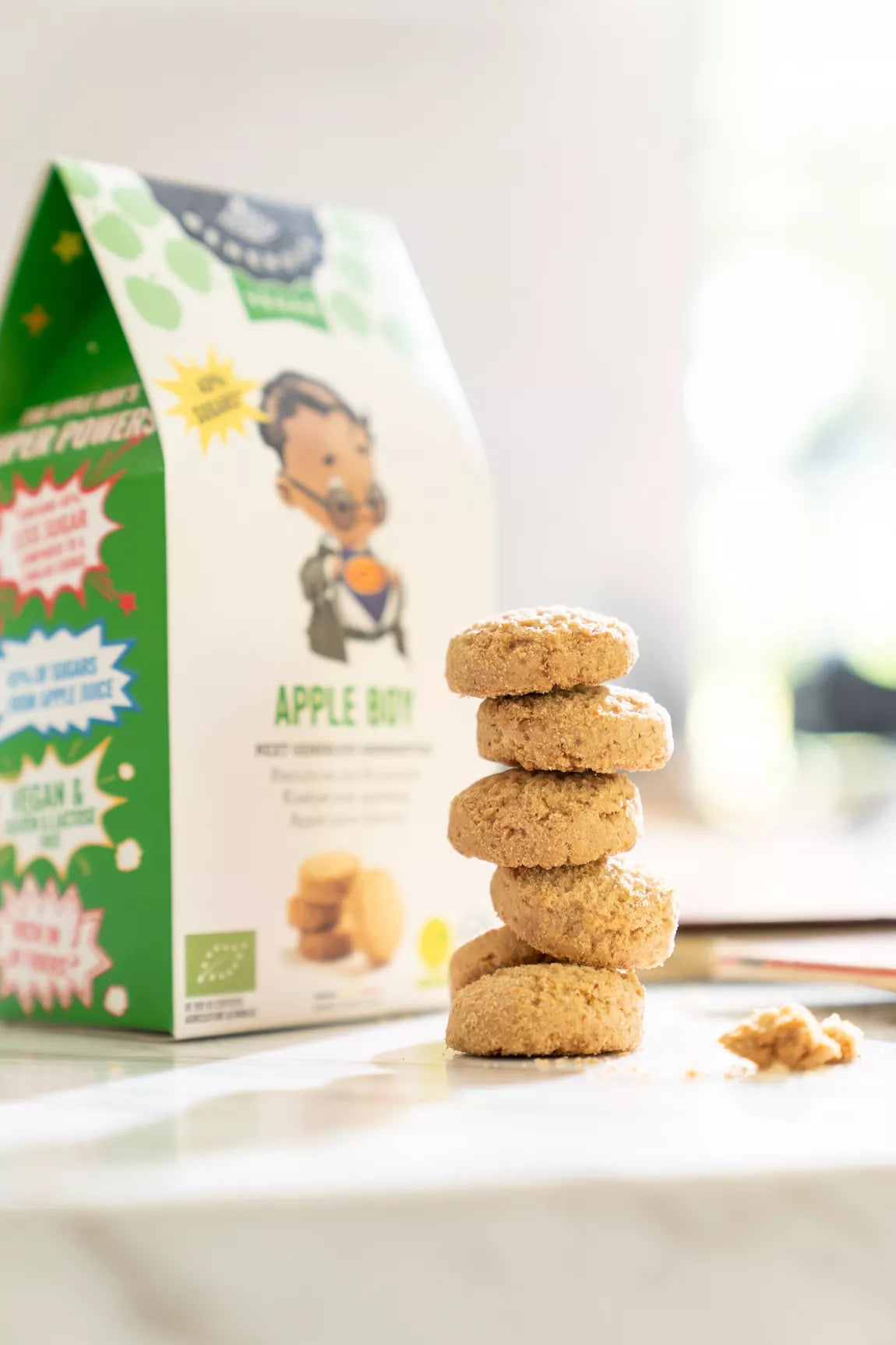 Biscuits Pomme BIO peu sucrés et Sans Gluten - Dès 12mois