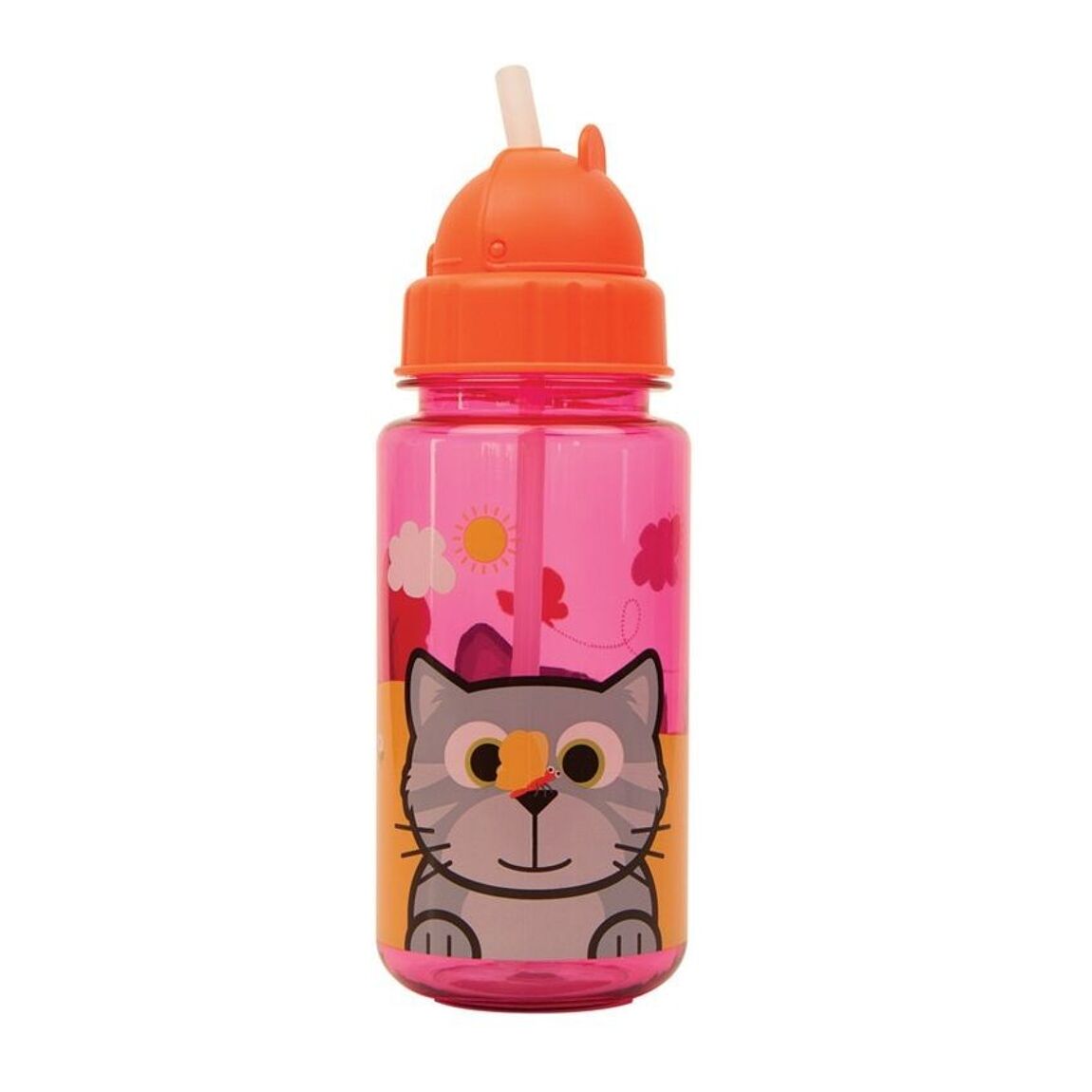 Gourde Chat avec paille - Dès 12mois - L'ÉPICERIE DE BÉBÉ