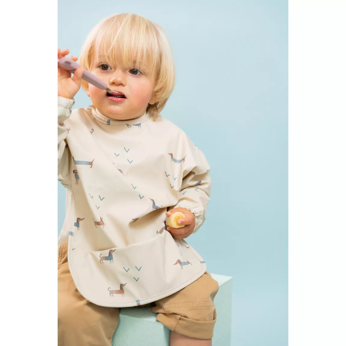 Bavoir à manches longues, Imperméable, 6 à 36 mois - Légumes - L'ÉPICERIE DE BÉBÉ