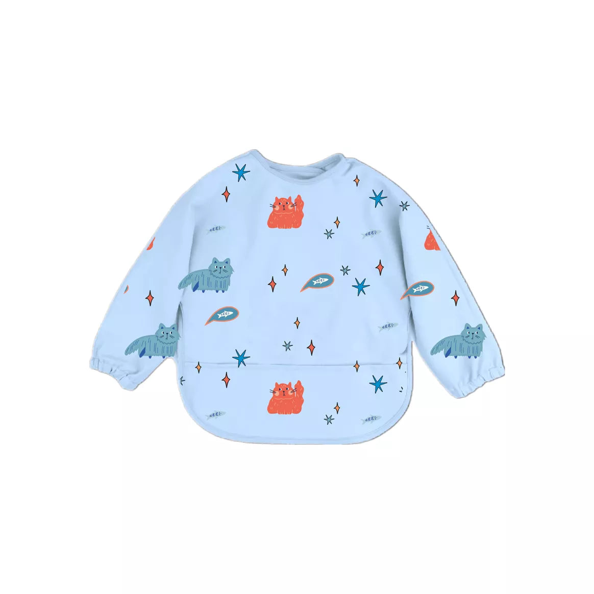 Bavoir à manches longues, Imperméable, 6 à 36 mois - Meowtiful Cats