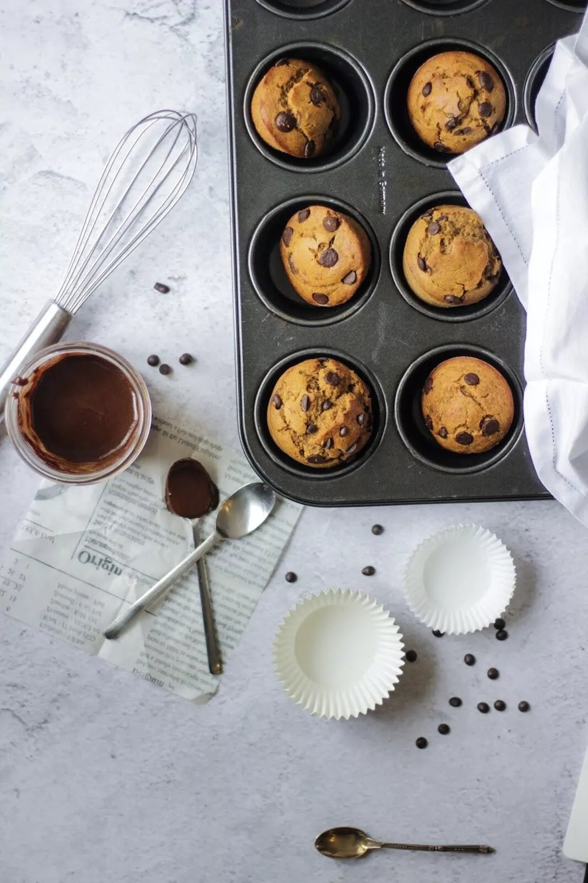 Préparation pour Muffins aux pépites de chocolat BIO, Sans Sucre Raffiné - Dès 18 mois - L'ÉPICERIE DE BÉBÉ