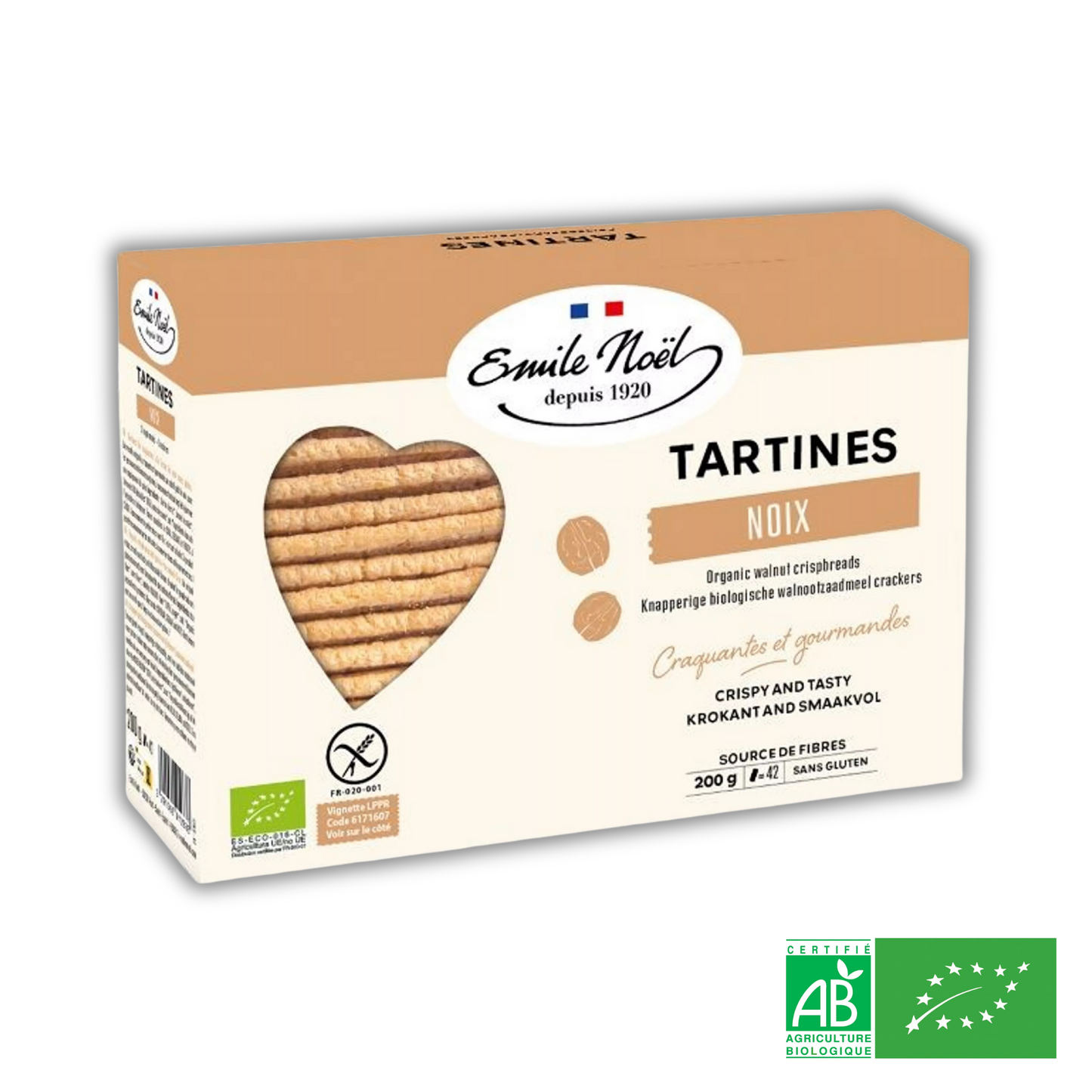 Tartines Noix BIO Sans Gluten - Dès 12 mois