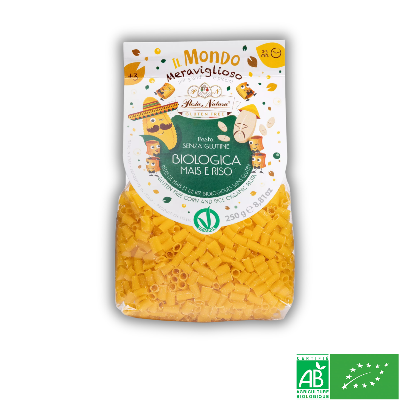 Pâtes Bio Maïs et Riz - Sans Gluten (DITALINI) - L'ÉPICERIE DE BÉBÉ