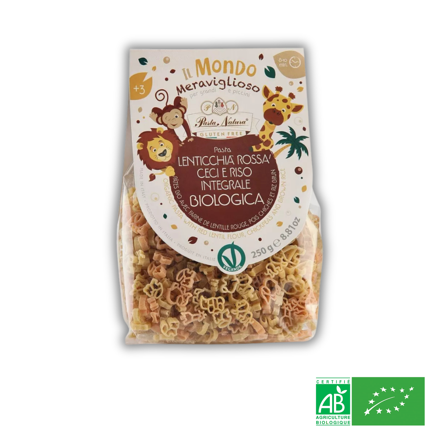 Pâtes Bio aux formes de la Savane - Sans Gluten - L'ÉPICERIE DE BÉBÉ