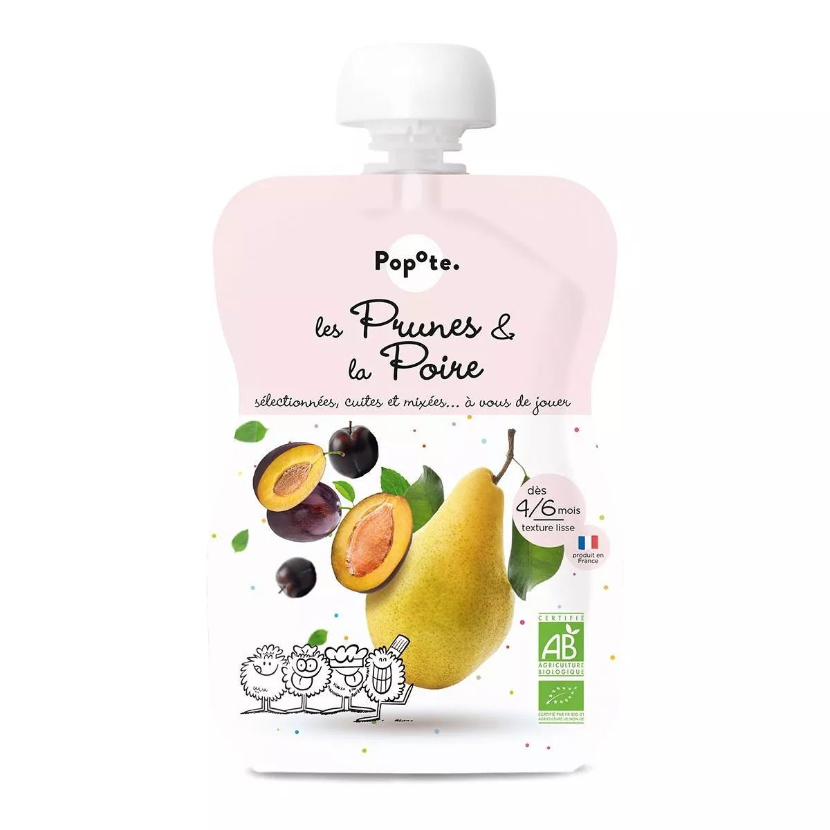 Compote Gourde Prunes et Poire BIO Sans Sucres Ajoutés - Dès 4 mois - L'ÉPICERIE DE BÉBÉ
