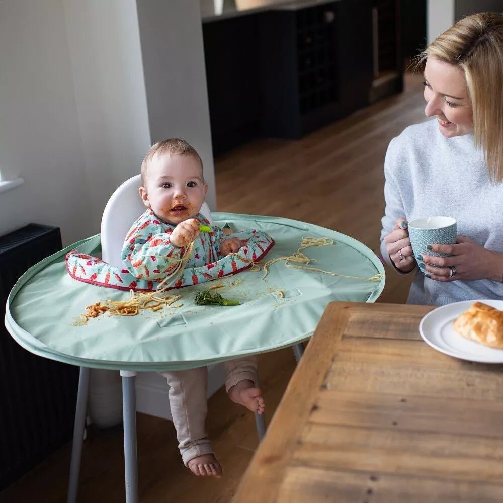 Kit Bavoir & Plateau Tidy Tot - Vert Sauge - L'ÉPICERIE DE BÉBÉ
