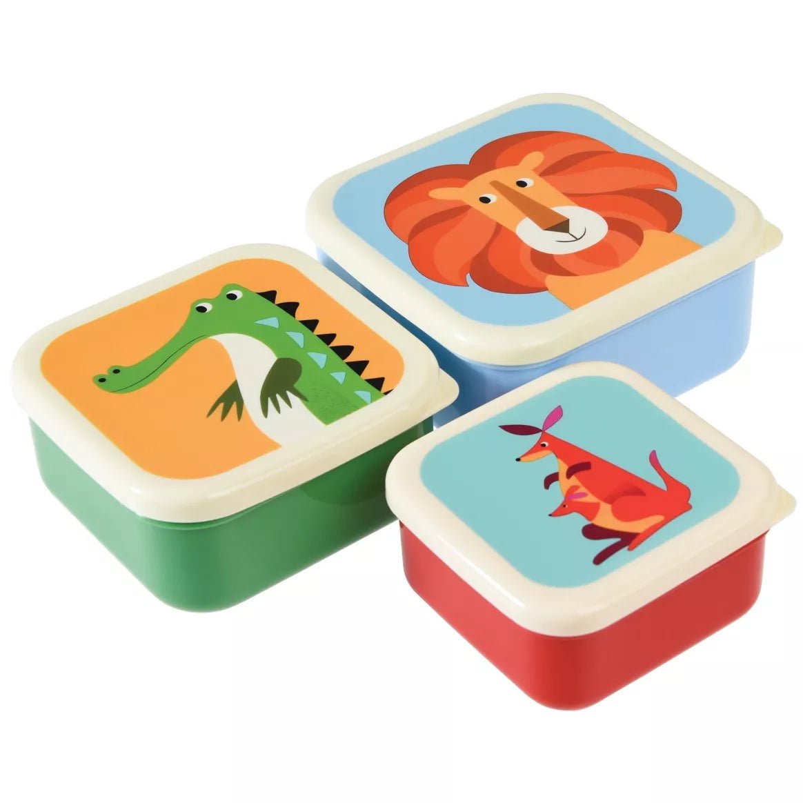 Jurassic Park Lot De 3 Boîtes à Goûter Officielles – Lunch Box Enfant Sans BPA, Multicolore Dino Fun