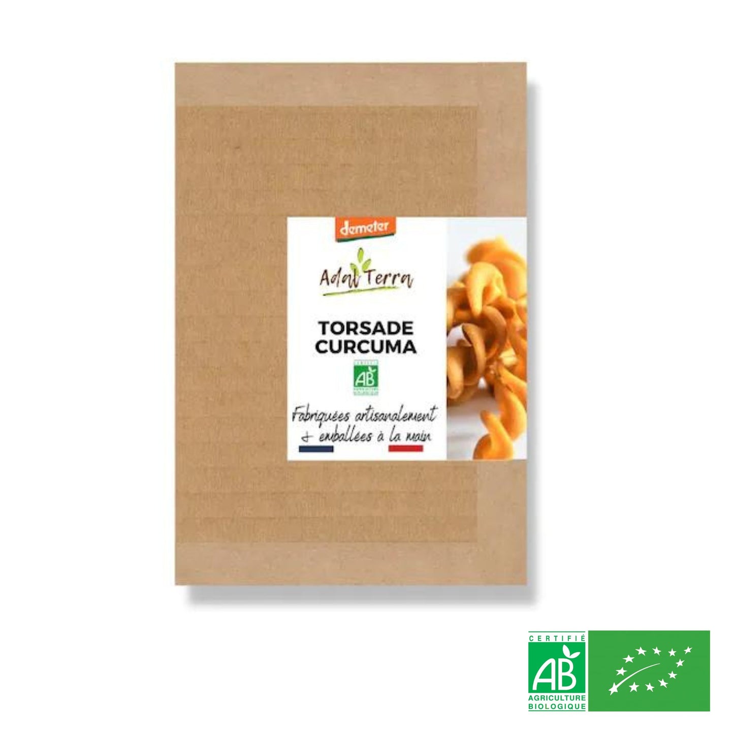 Pâtes - Torsade Blé ancien Curcuma BIO - L'ÉPICERIE DE BÉBÉ
