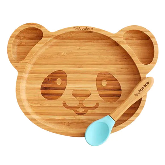 Assiette bambou à ventouse & sa cuillère bébé