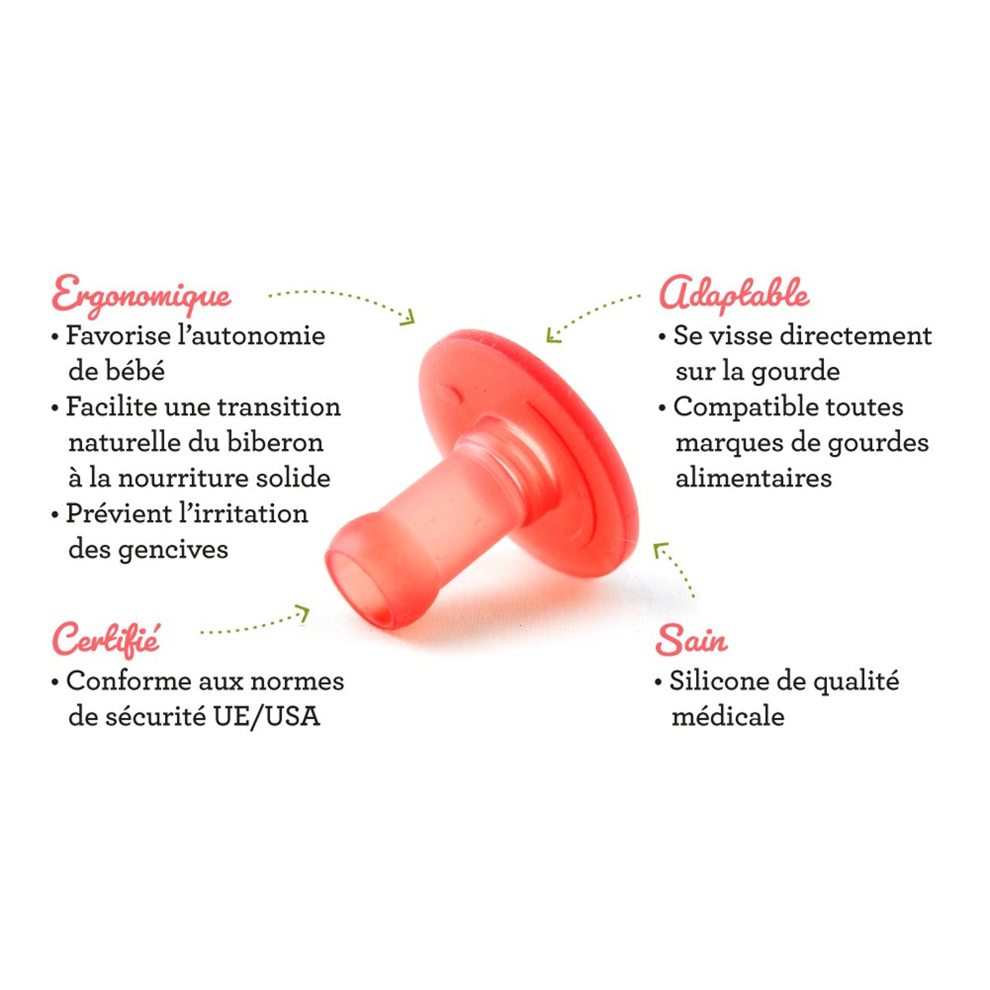 Embouts Ergonomique et Cuillère pour Gourdes - L'ÉPICERIE DE BÉBÉ