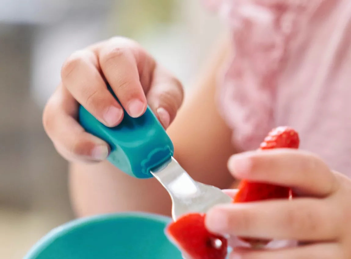 Couverts Ergonomiques pour bébé dès 12 mois - Bleu - L'ÉPICERIE DE BÉBÉ