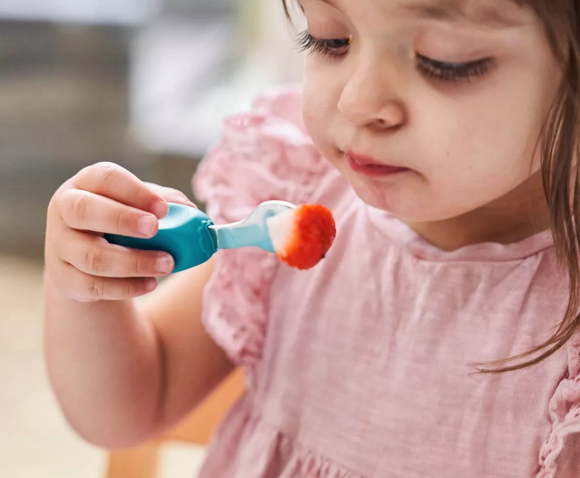 Couverts Ergonomiques pour bébé dès 12 mois - Bleu - L'ÉPICERIE DE BÉBÉ