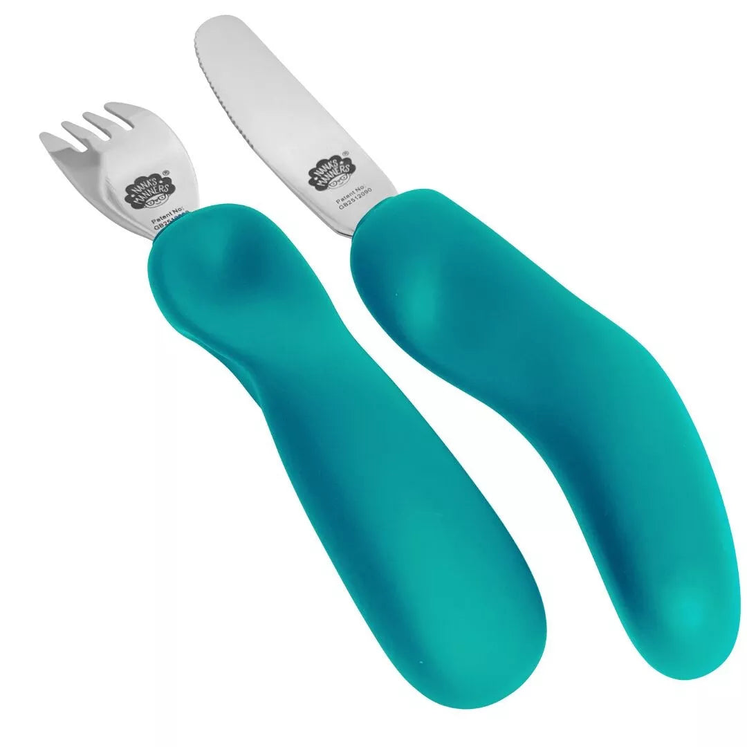 Couverts Ergonomiques pour enfant - Bleu - L'ÉPICERIE DE BÉBÉ
