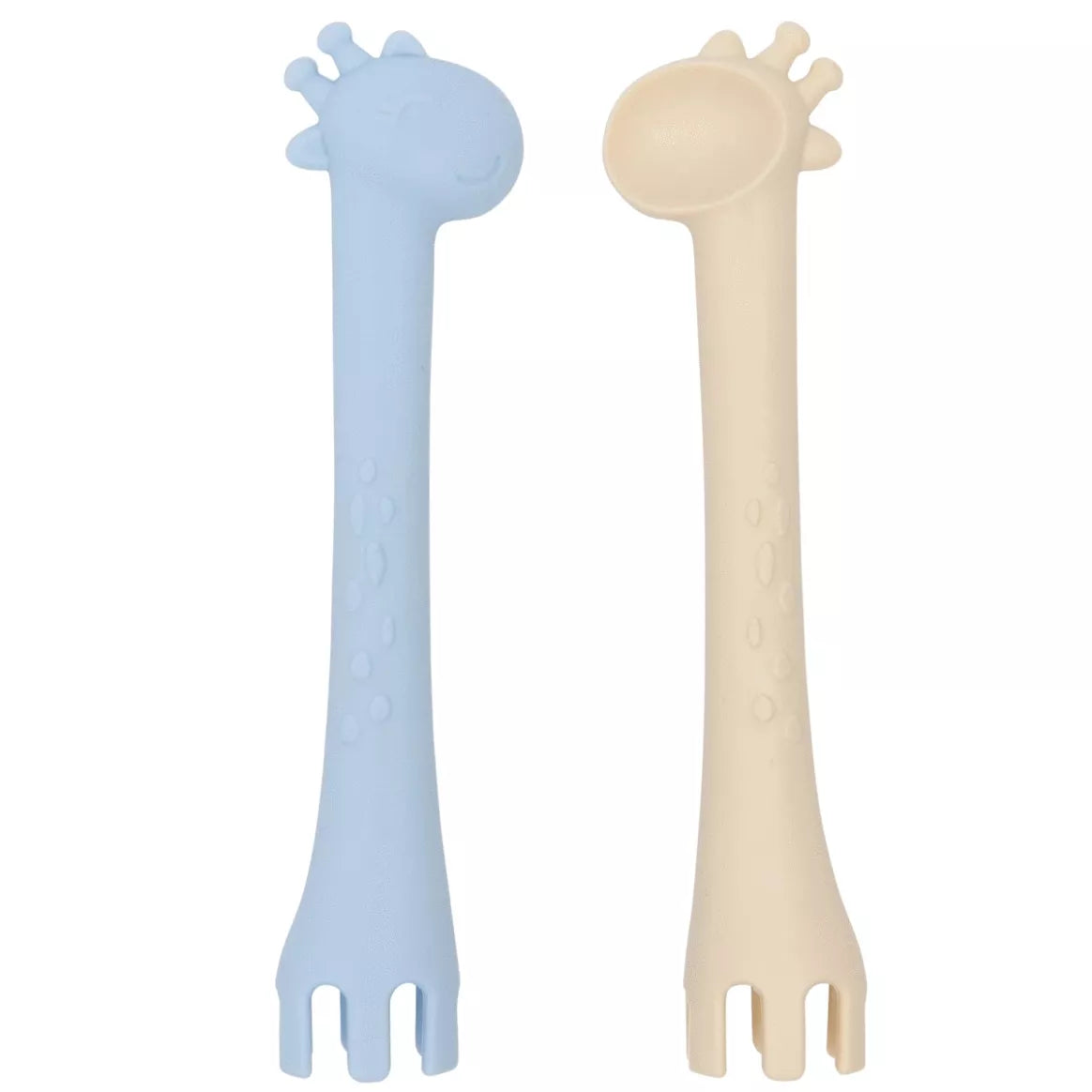 Premiers Couverts Cuillère et Fourchette Girafe - Dès 6 mois, Bleu