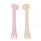 Premiers Couverts Cuillère et Fourchette Girafe - Dès 6 mois, Rose