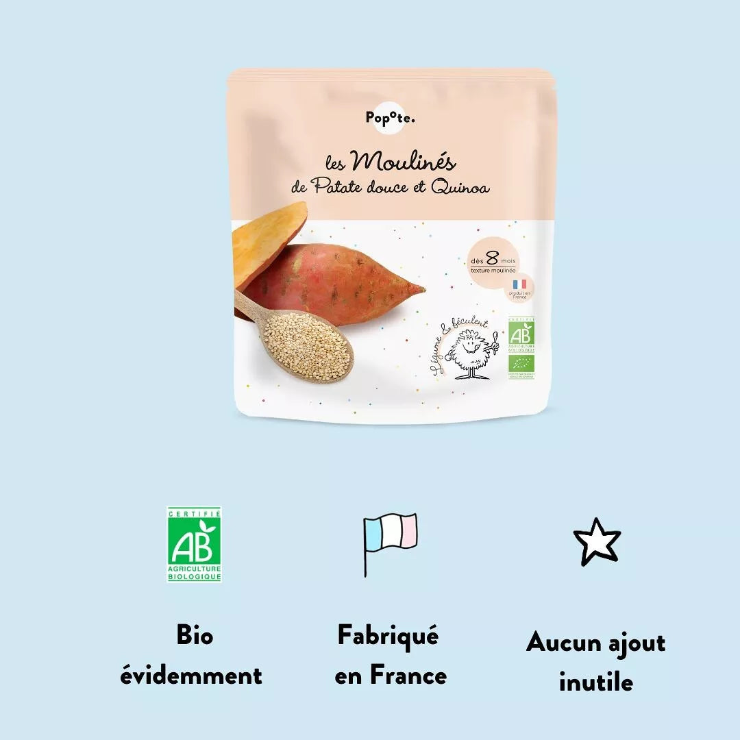 Repas Bébé Moulinés Patate Douce Quinoa BIO 180g - Dès 8 mois - L'ÉPICERIE DE BÉBÉ