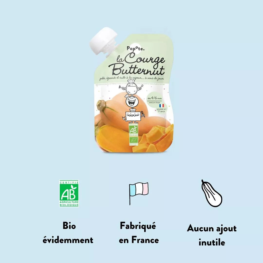 Gourde Bébé Courge Butternut BIO - Dès 4 mois - L'ÉPICERIE DE BÉBÉ