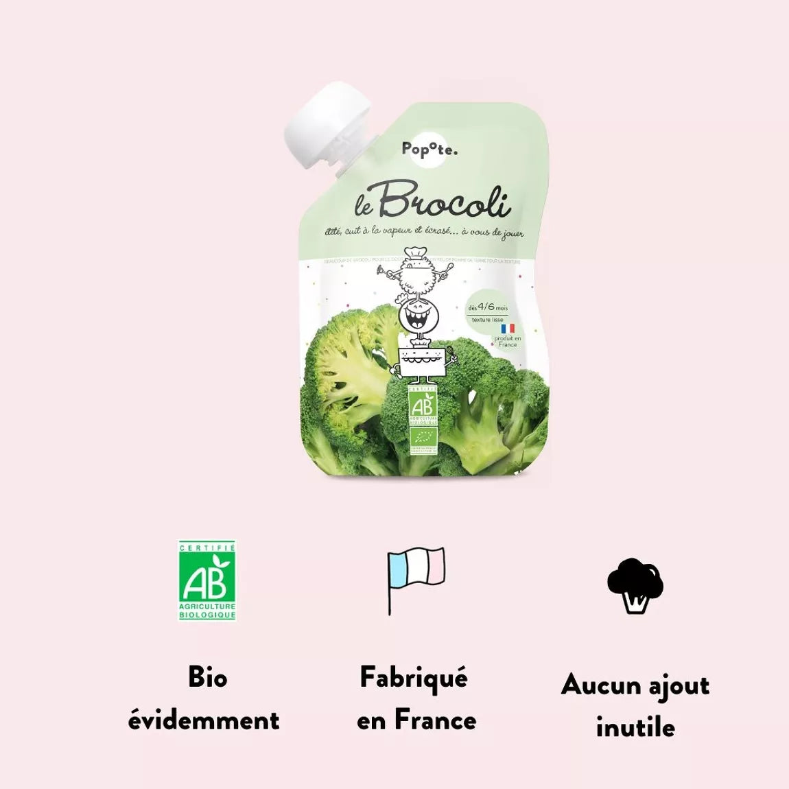 Gourde Bébé Purée de Brocoli BIO - Dès 4 mois - L'ÉPICERIE DE BÉBÉ