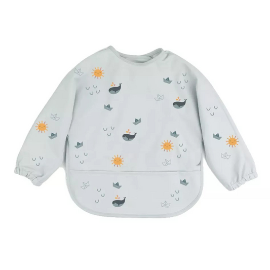 Bavoir à manches longues, Imperméable, 6 à 36 mois - Océan - L'ÉPICERIE DE BÉBÉ