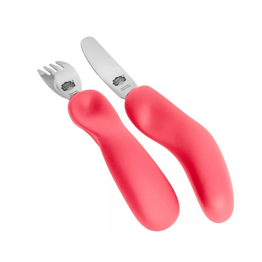 Couverts Ergonomiques pour enfant - Orange - L'ÉPICERIE DE BÉBÉ