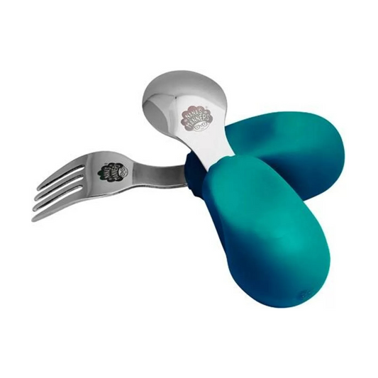 Couverts Ergonomiques pour bébé dès 12 mois - Bleu - L'ÉPICERIE DE BÉBÉ