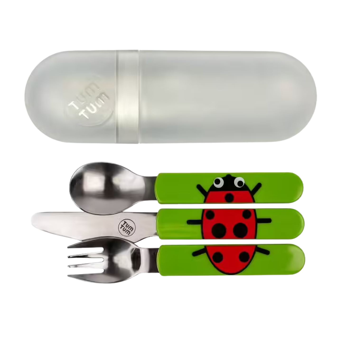 Lot de 3 couverts Puzzle Coccinelle avec étui - Dès 12 mois