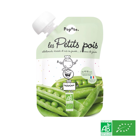 Gourde Bébé Petits Pois BIO - Dès 4 mois - L'ÉPICERIE DE BÉBÉ