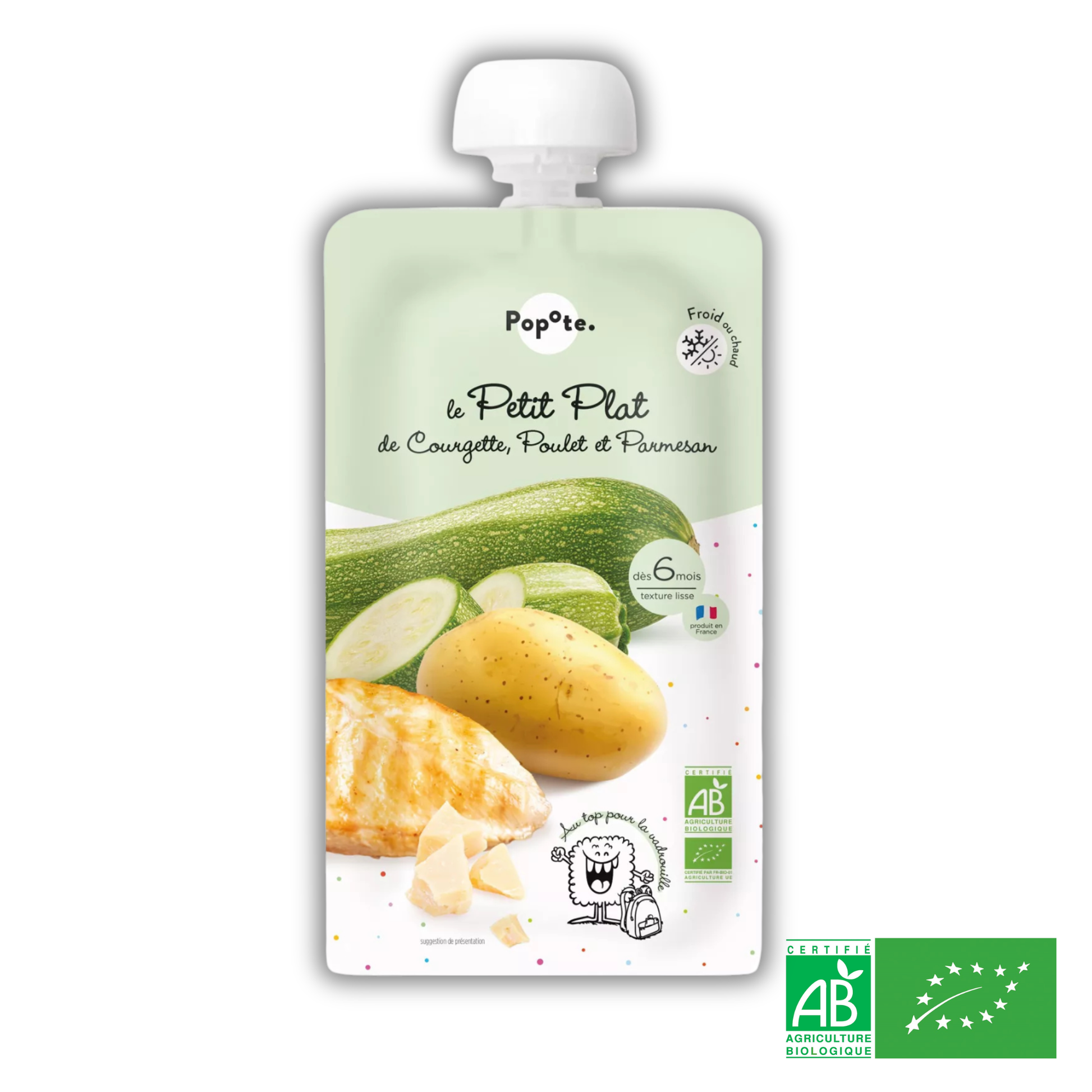 Gourde Petit Plat de Bébé Courgette, Poulet, Parmesan BIO - Dès 6 mois - L'ÉPICERIE DE BÉBÉ