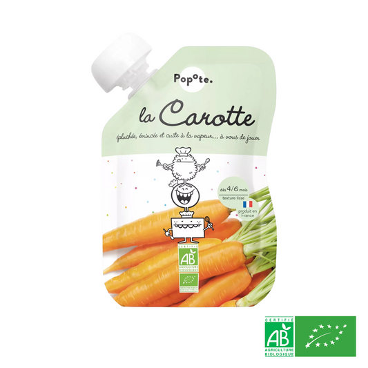 Gourde Bébé Carotte BIO - Dès 4 mois - L'ÉPICERIE DE BÉBÉ