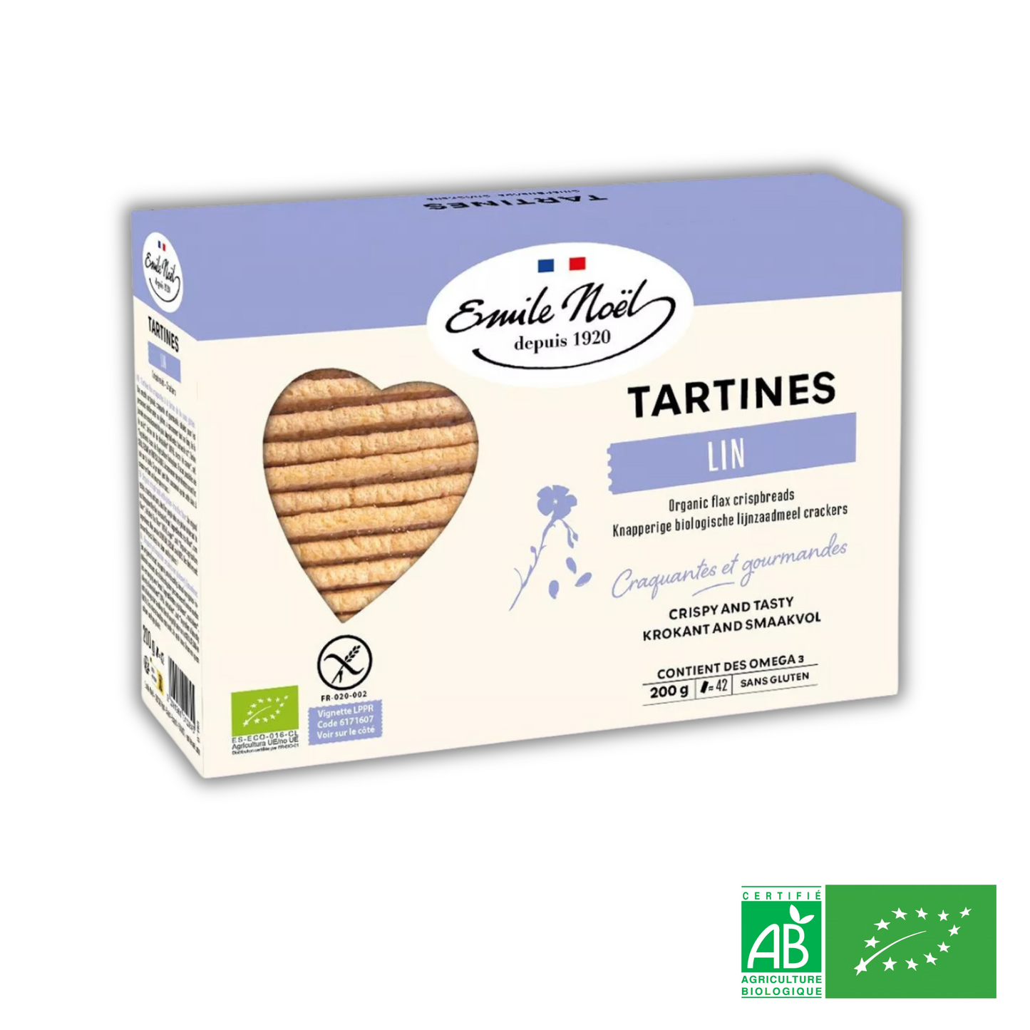 Tartines Lin BIO Sans Gluten - Dès 12 mois