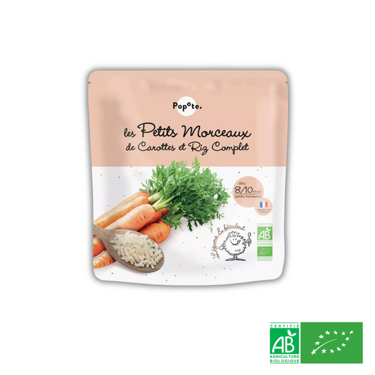 Repas Bébé Petits Morcaux Riz Carotte BIO 190g - Dès 8 mois - L'ÉPICERIE DE BÉBÉ