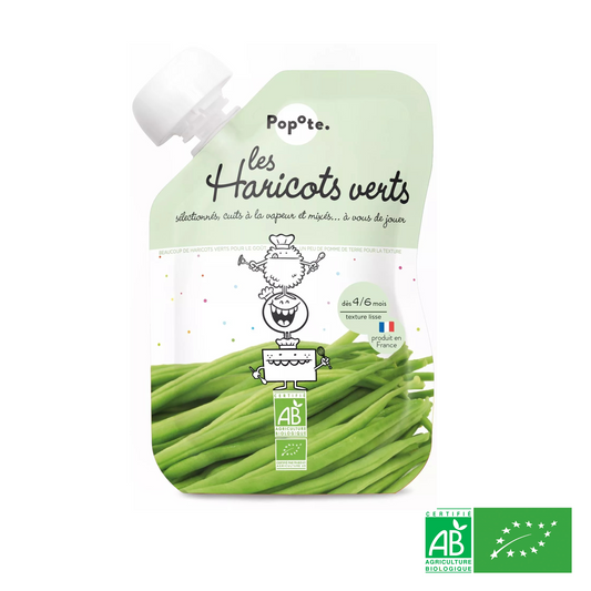 Gourde Bébé Haricots Verts BIO - Dès 4 mois - L'ÉPICERIE DE BÉBÉ