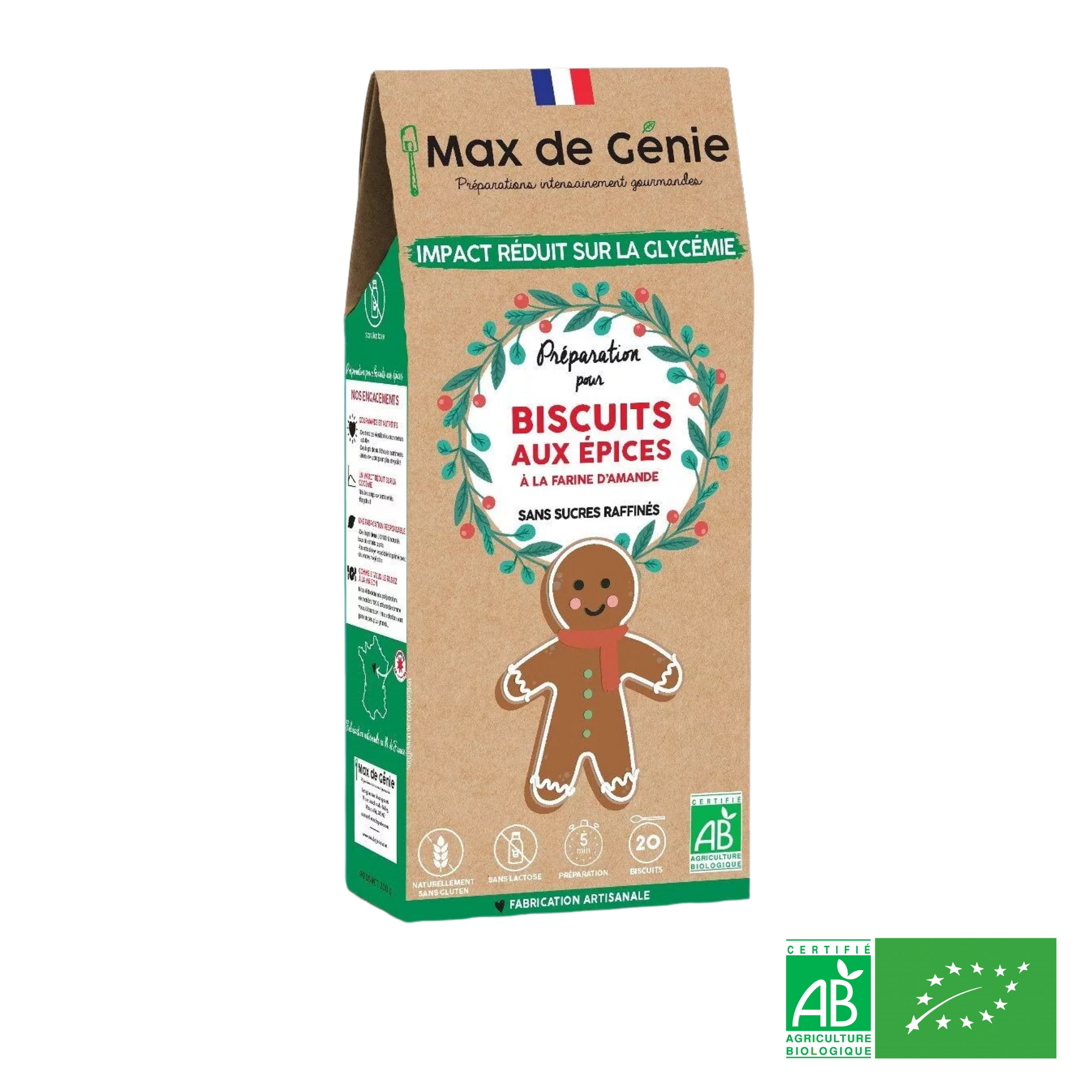 Préparation pour Biscuits de Noël BIO, Sans gluten , Sans Sucre Raffiné - Dès 15mois - L'ÉPICERIE DE BÉBÉ