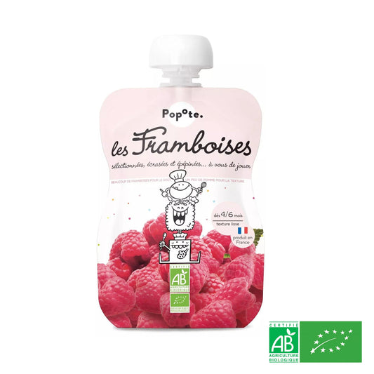 Compote Gourde Framboise BIO Sans Sucres Ajoutés - Dès 4 mois - L'ÉPICERIE DE BÉBÉ