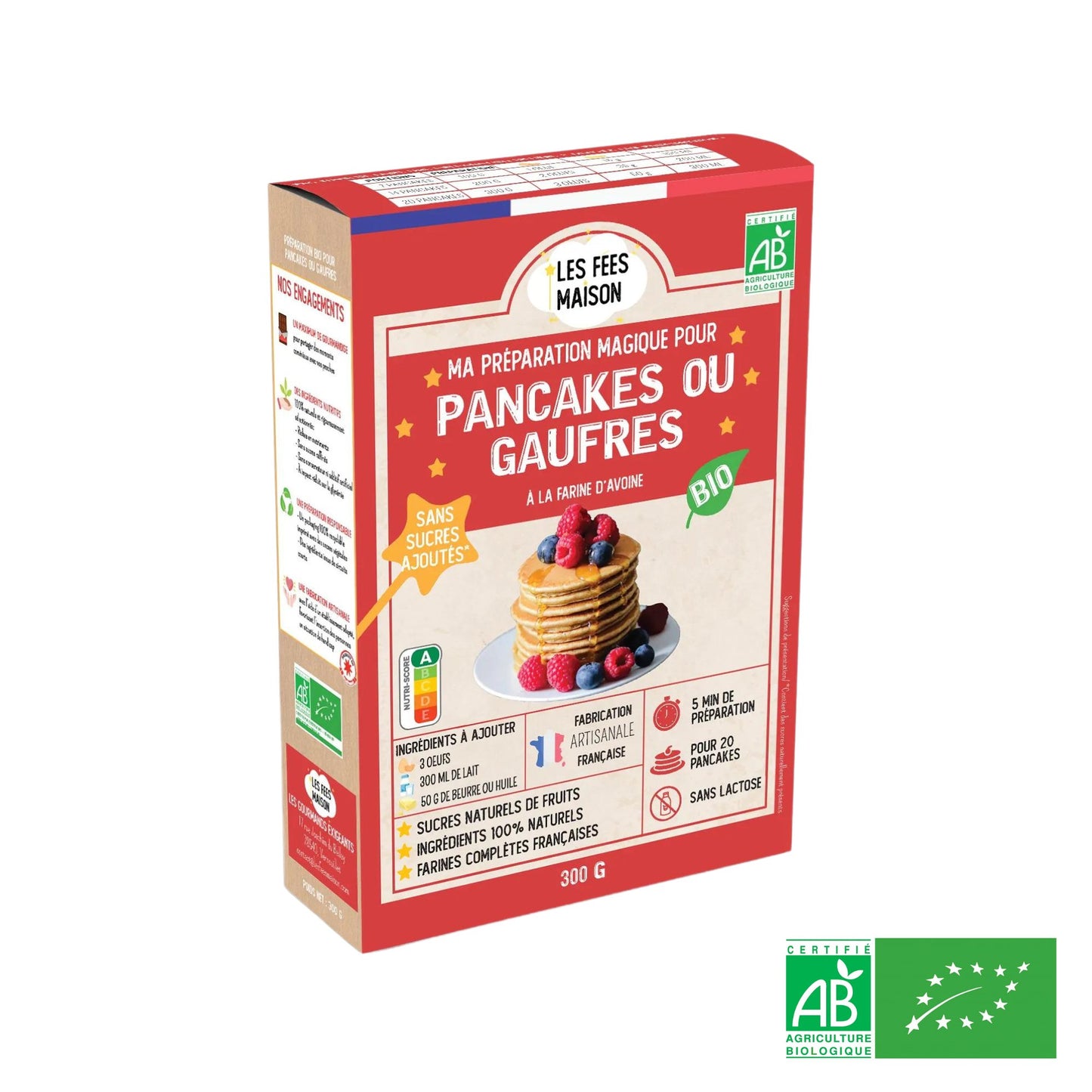 Préparation pour Pancakes ou Gaufres BIO, Sans Sucres Ajoutés - Dès 6 mois - L'ÉPICERIE DE BÉBÉ